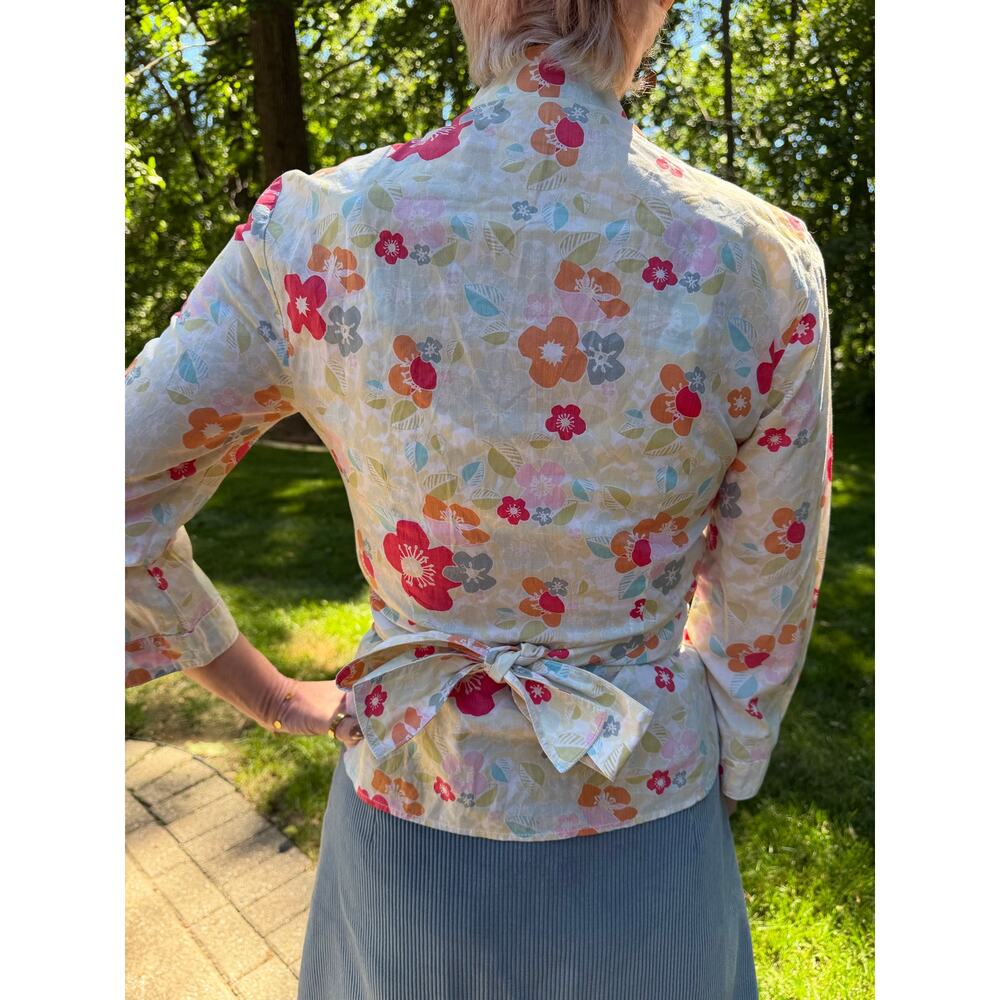 Ulla Johnson front or back tie, Gorgeous Floral Blouse Sz 4